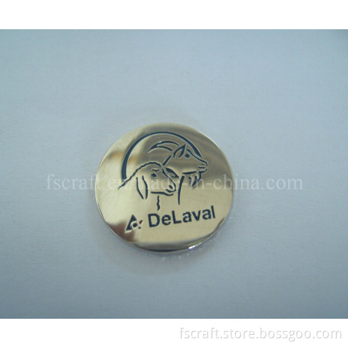 Mirror Polished Custom Copper Pin Badge